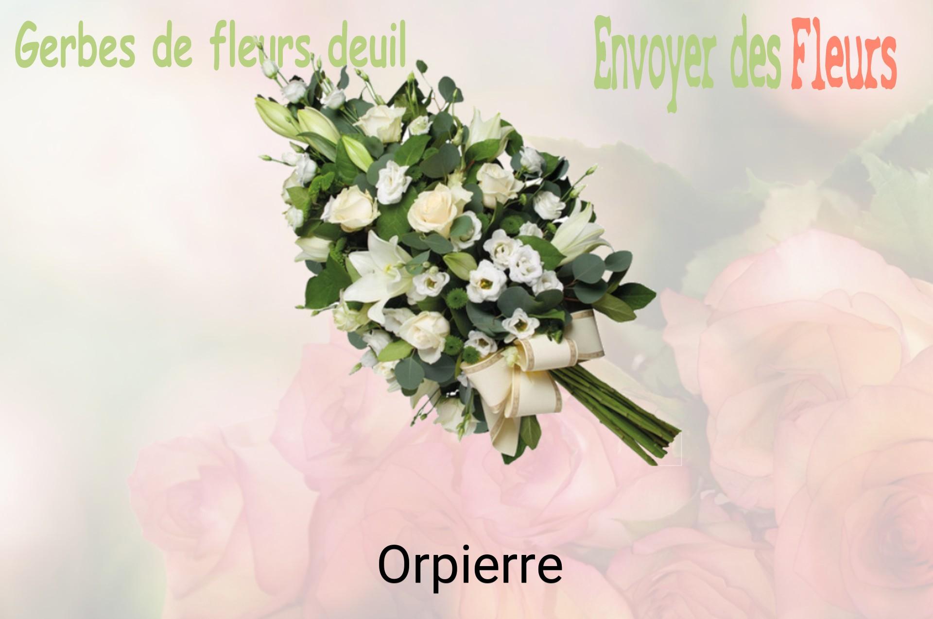 Gerbe de fleurs de deuil livrée à Orpierre
